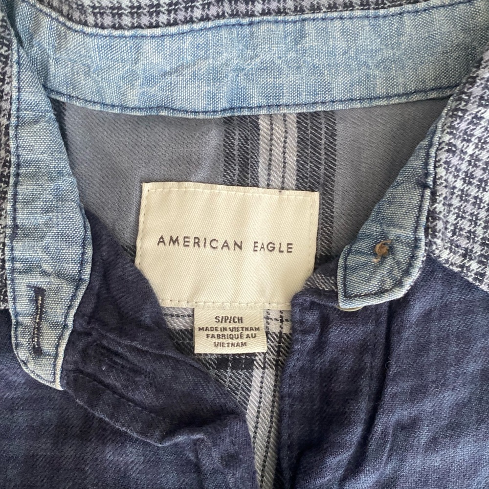 American Eagle Outfitters Denim and Plaid Shirt
